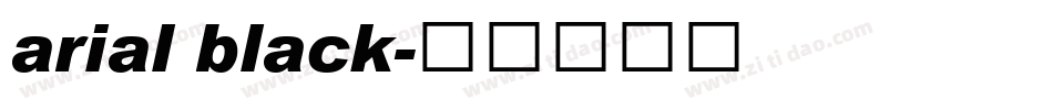 arial black字体转换